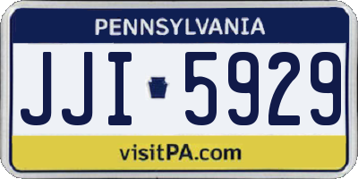PA license plate JJI5929