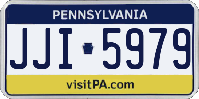 PA license plate JJI5979