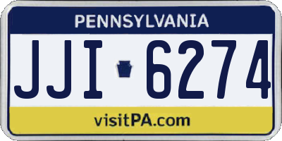 PA license plate JJI6274