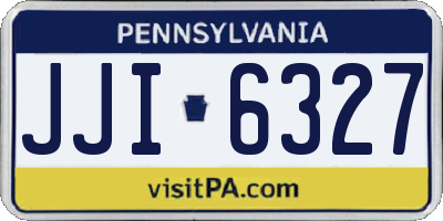 PA license plate JJI6327