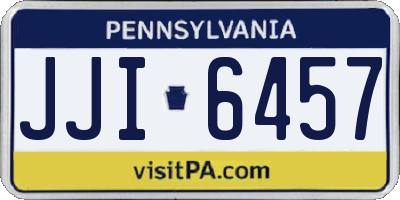 PA license plate JJI6457