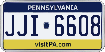 PA license plate JJI6608