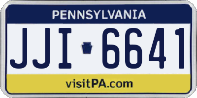 PA license plate JJI6641