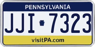 PA license plate JJI7323