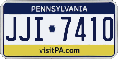 PA license plate JJI7410