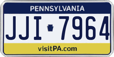 PA license plate JJI7964