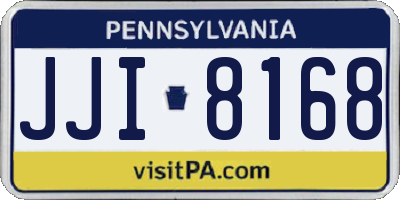 PA license plate JJI8168