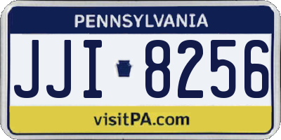 PA license plate JJI8256