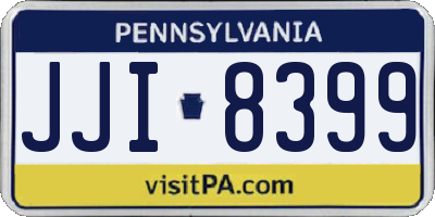 PA license plate JJI8399