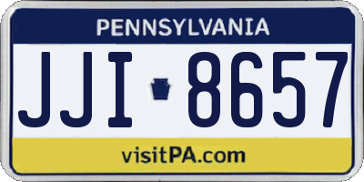 PA license plate JJI8657