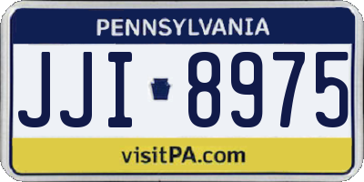PA license plate JJI8975