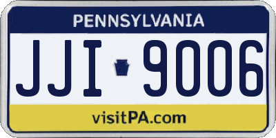 PA license plate JJI9006