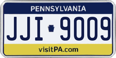 PA license plate JJI9009