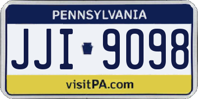 PA license plate JJI9098