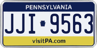 PA license plate JJI9563