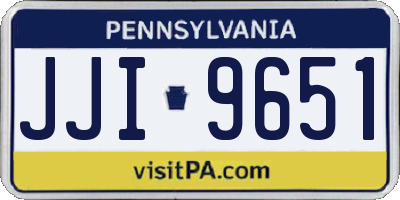 PA license plate JJI9651