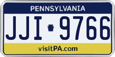 PA license plate JJI9766
