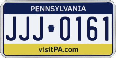 PA license plate JJJ0161