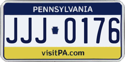 PA license plate JJJ0176