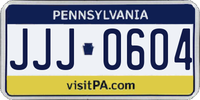 PA license plate JJJ0604