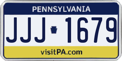 PA license plate JJJ1679