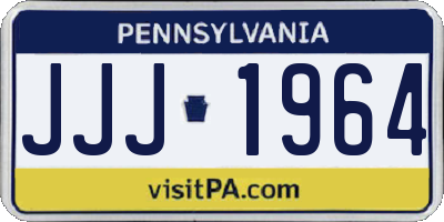 PA license plate JJJ1964