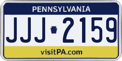 PA license plate JJJ2159