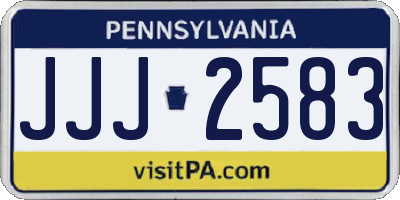 PA license plate JJJ2583