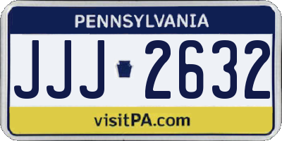 PA license plate JJJ2632