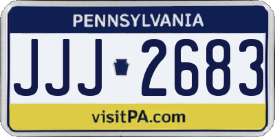 PA license plate JJJ2683