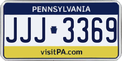 PA license plate JJJ3369