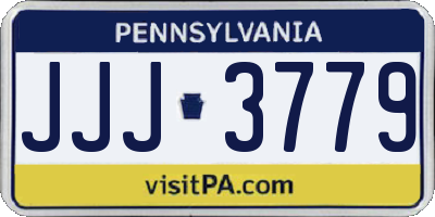 PA license plate JJJ3779