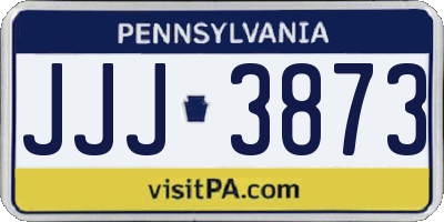 PA license plate JJJ3873