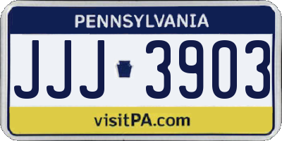 PA license plate JJJ3903