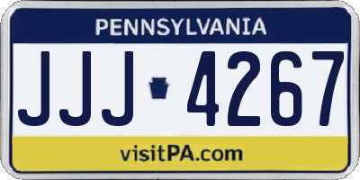 PA license plate JJJ4267