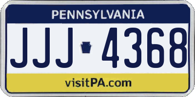 PA license plate JJJ4368