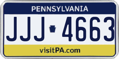 PA license plate JJJ4663