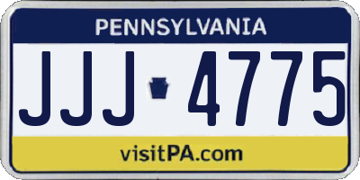 PA license plate JJJ4775