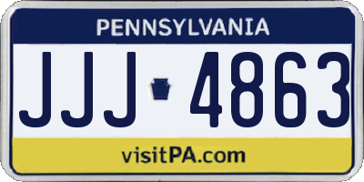 PA license plate JJJ4863