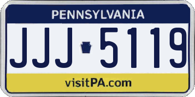 PA license plate JJJ5119