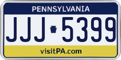 PA license plate JJJ5399