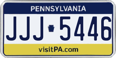 PA license plate JJJ5446