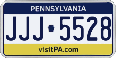 PA license plate JJJ5528