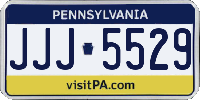 PA license plate JJJ5529