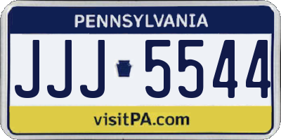 PA license plate JJJ5544