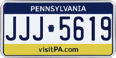 PA license plate JJJ5619