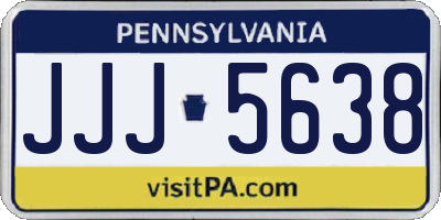 PA license plate JJJ5638