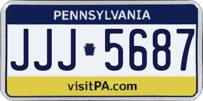 PA license plate JJJ5687