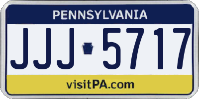 PA license plate JJJ5717