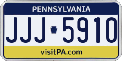 PA license plate JJJ5910